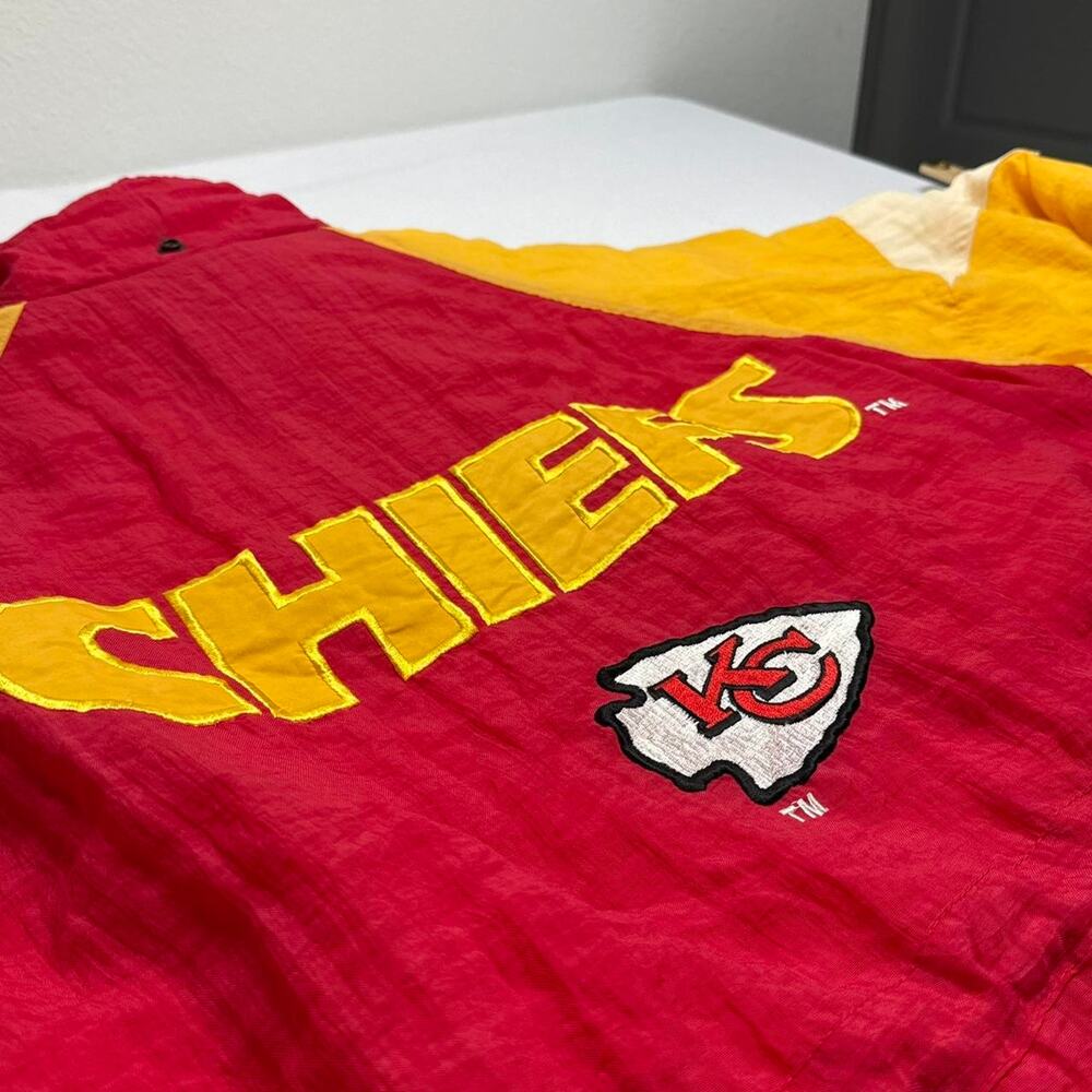 Vintage 1998 Chiefs Logo 7 Signed Jacket Derrick Thomas Tony Gonzalez Size M NFL - Picture 9 of 10